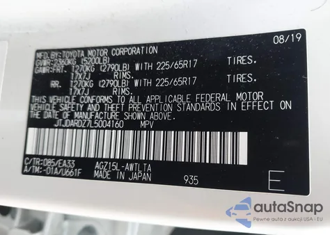 2020 Lexus Nx 300 from USA, damaged, VIN JTJDARDZ7L5004160